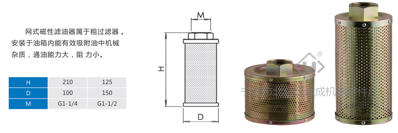 网式磁性滤油器(图1)